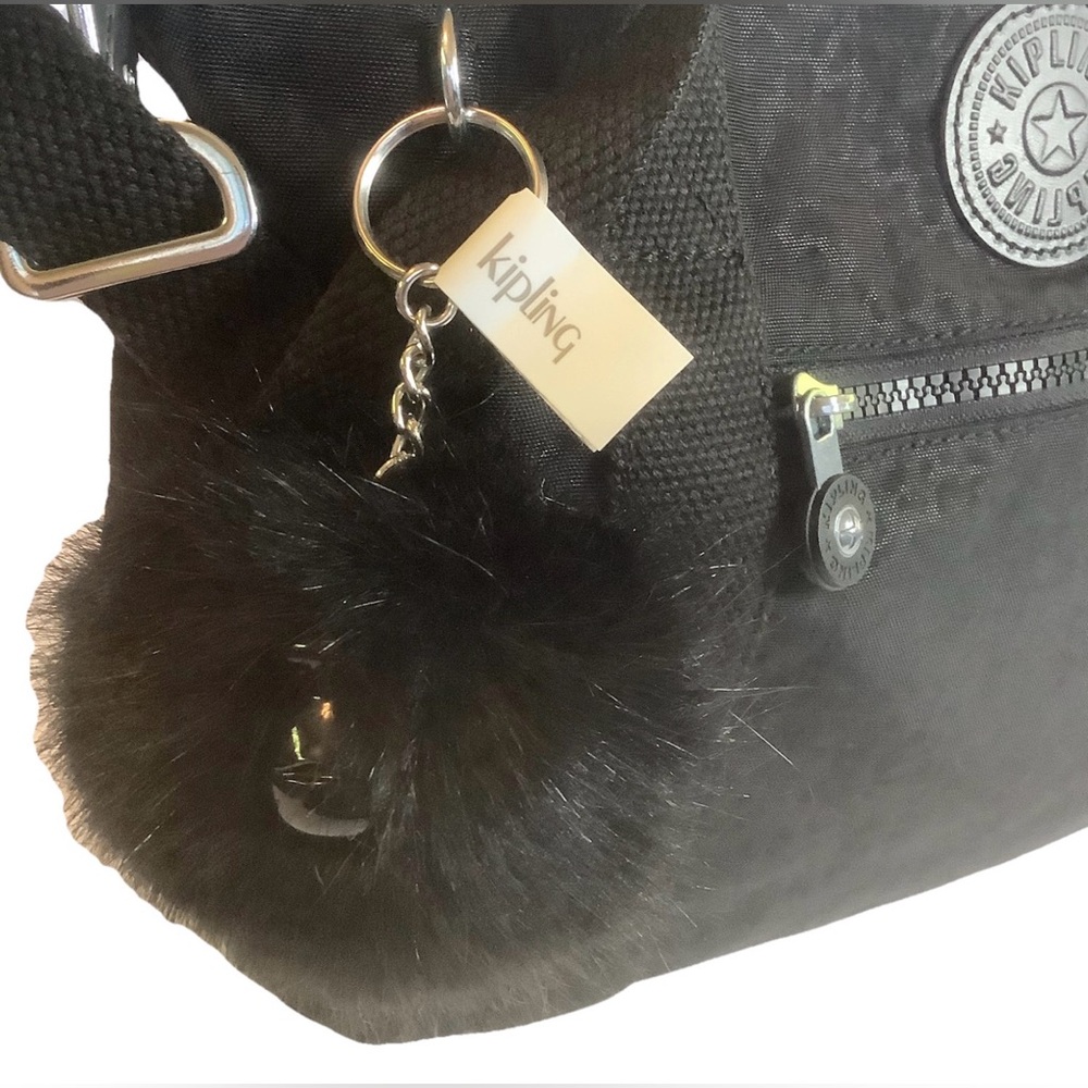 Kipling Black JAYLA Small Shimmering Spot Bag nwt - Picture 7 of 16